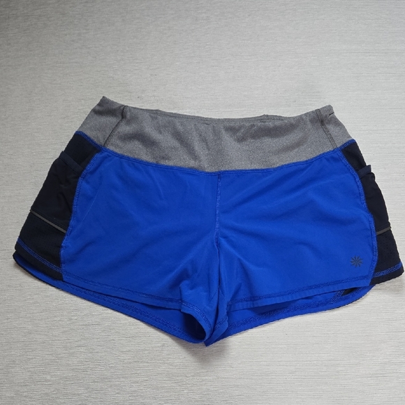 Athleta Pants - Athleta Blue and Gray Athletic Shorts Lightweight‎ Elastic Waist